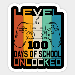 Level 100 completed 100 days of school unlocked Sticker